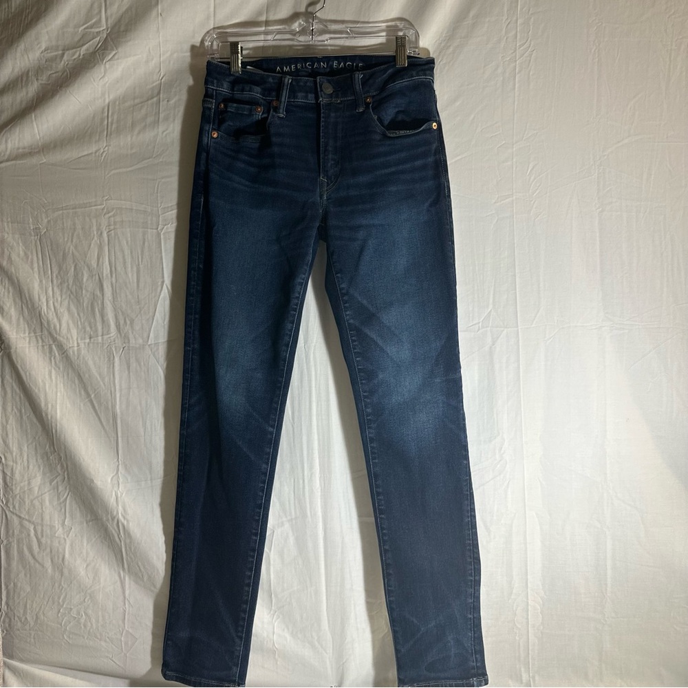 Women's American Eagle Skinny Air Flex 360 Dark Blue Jeans Size 31x32